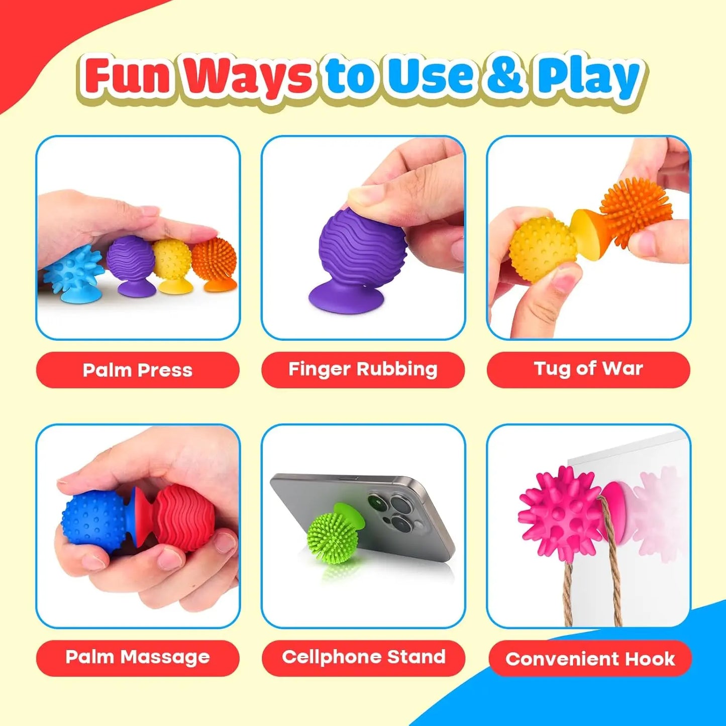 8 Pcs Silicone Soft Sensory Fidget Toys