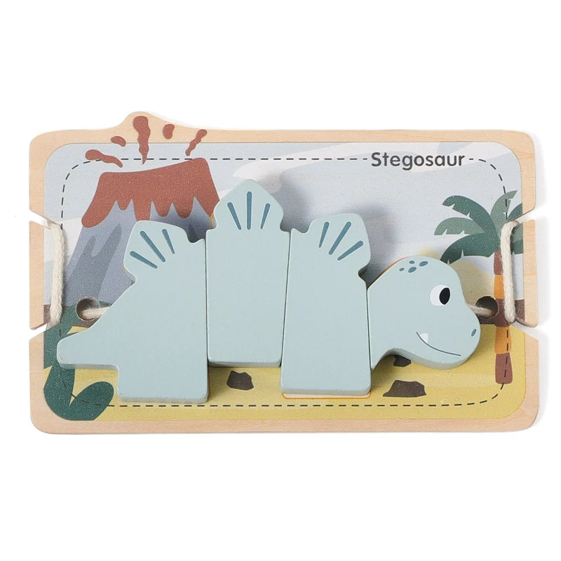 String Threading Baby Animal Wooden Toys