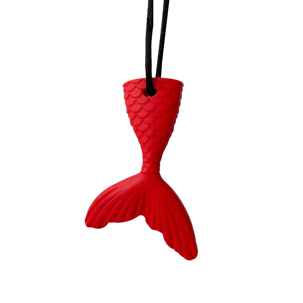 Fish Tail Teether Sensory Chewy Necklace