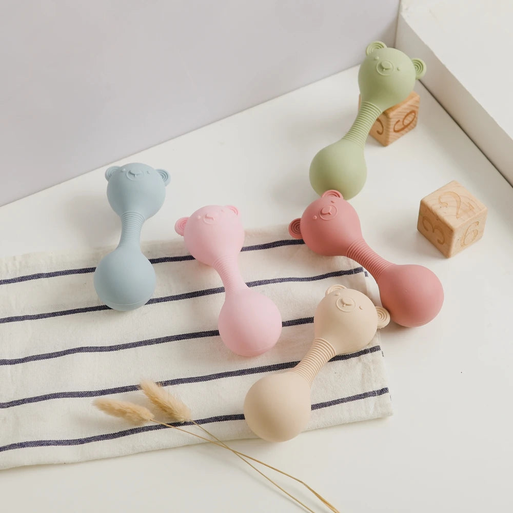 Sensory Bear Rattle Chewy Teether Toy