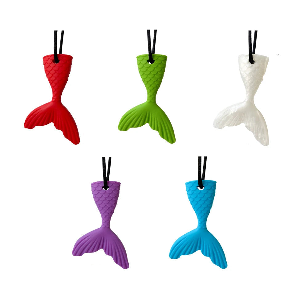 Fish Tail Teether Sensory Chewy Necklace