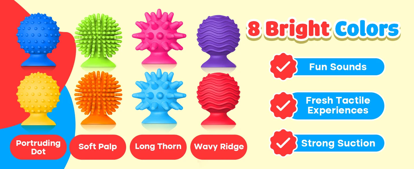 8 Pcs Silicone Soft Sensory Fidget Toys