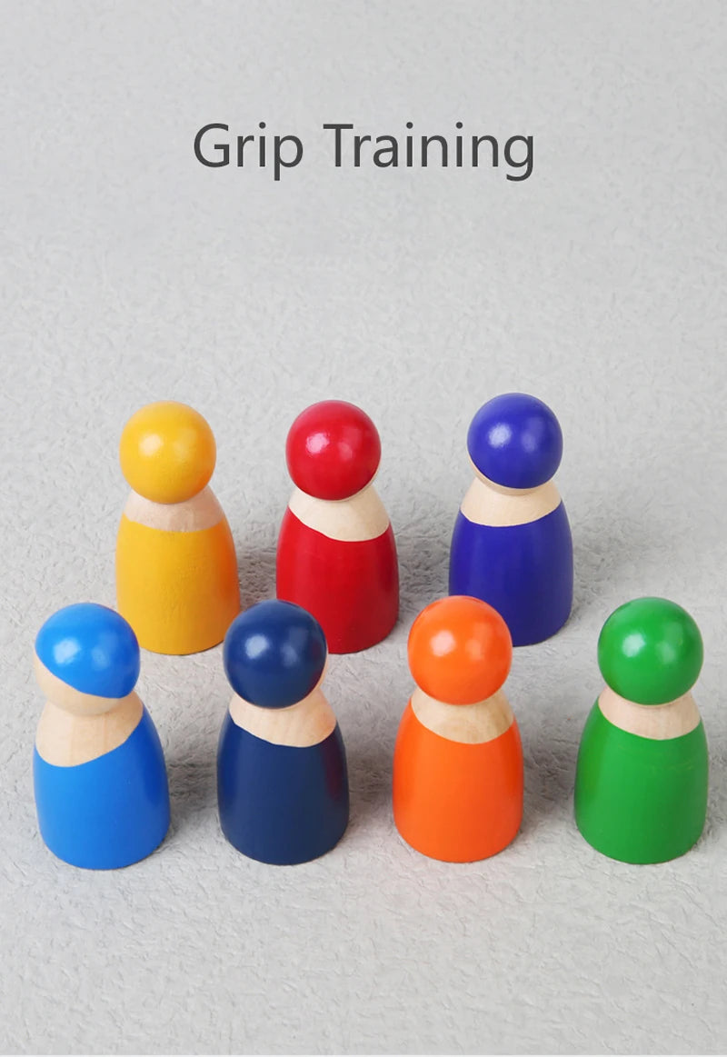 Wooden Rainbow Puzzle Toys