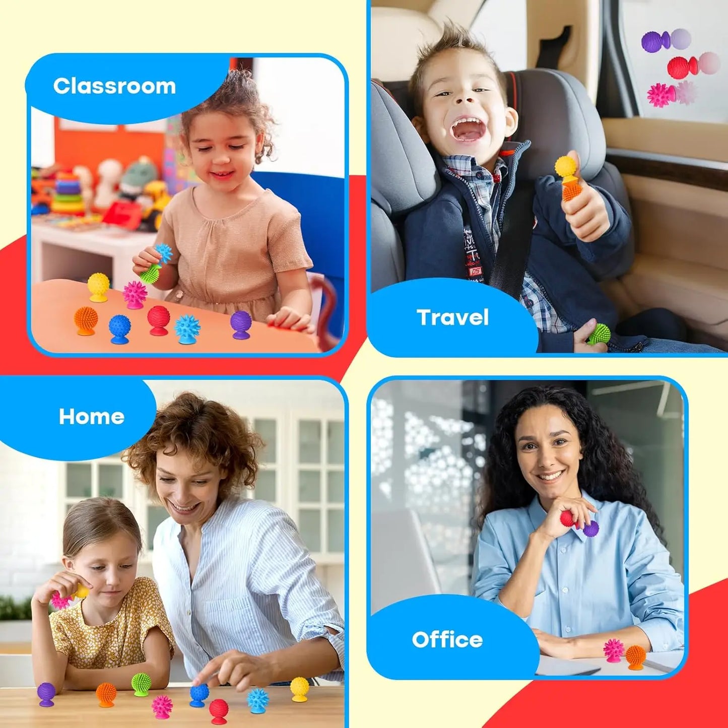8 Pcs Silicone Soft Sensory Fidget Toys