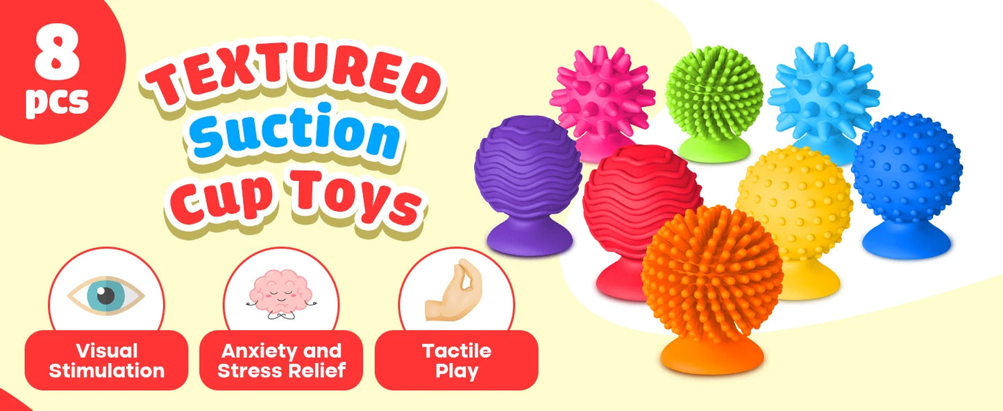 8 Pcs Silicone Soft Sensory Fidget Toys