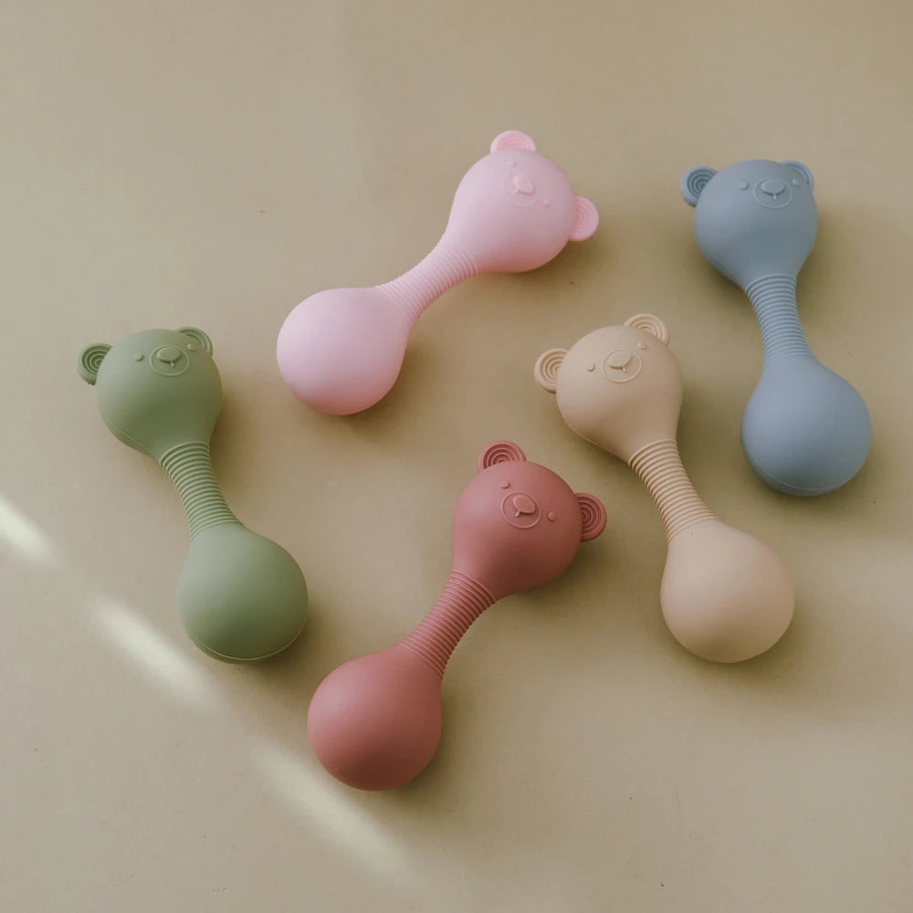 Sensory Bear Rattle Chewy Teether Toy