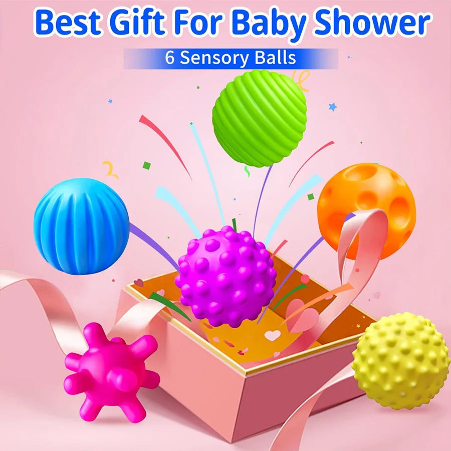 Squeaky Sensory Balls - Set of 6