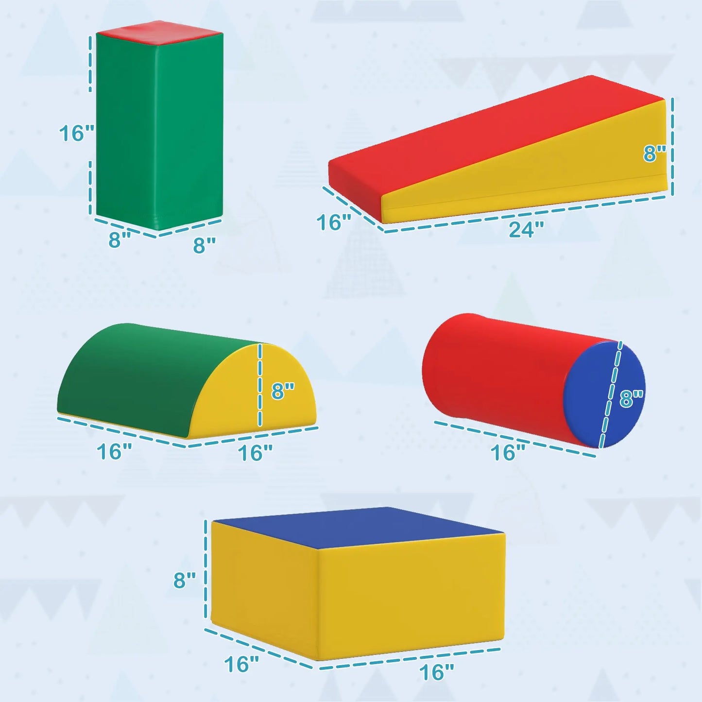 5-Piece Soft Play Climbers Activity Play