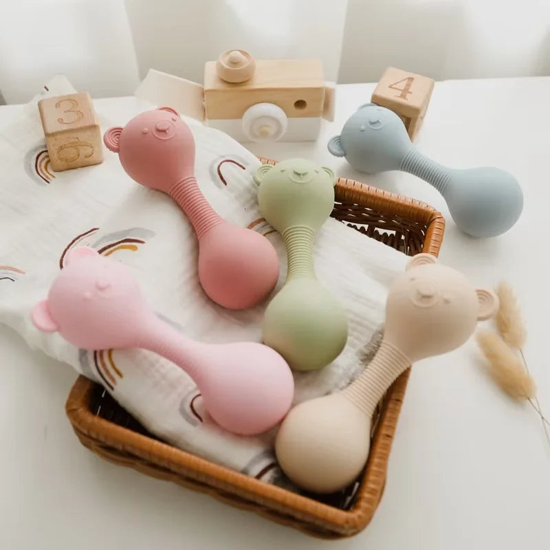 Sensory Bear Rattle Chewy Teether Toy