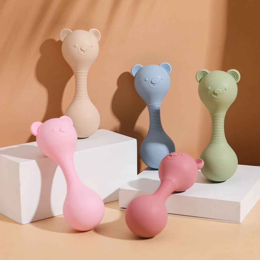 Sensory Bear Rattle Chewy Teether Toy