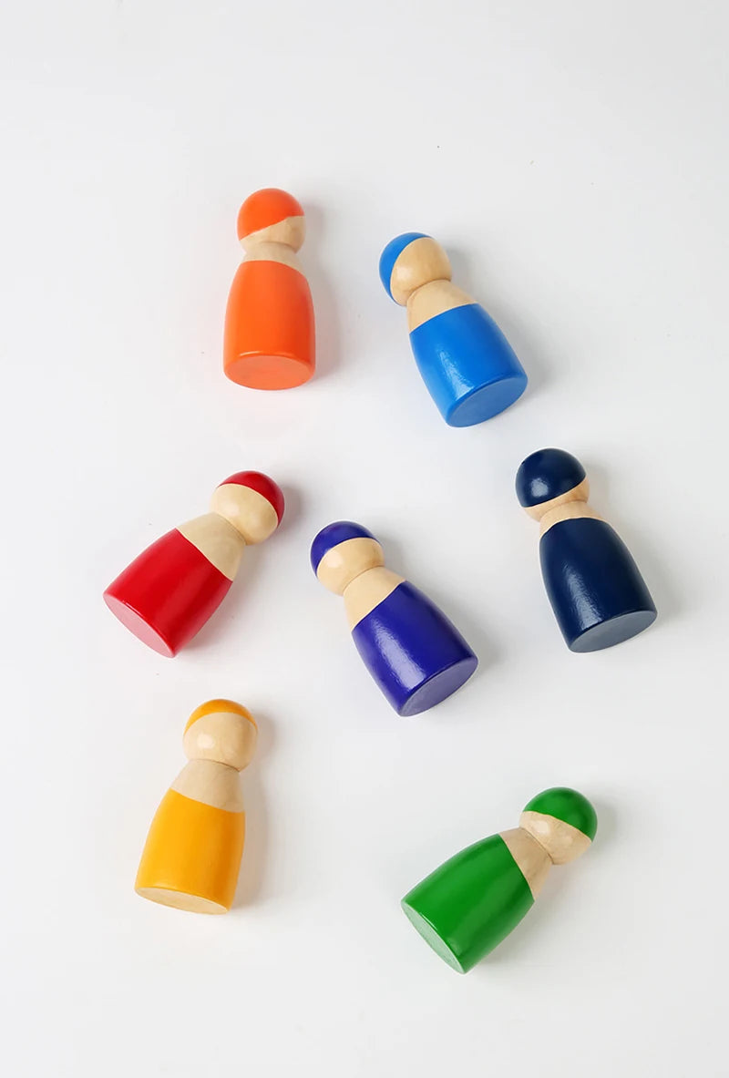 Wooden Rainbow Puzzle Toys