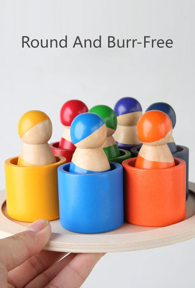 Wooden Rainbow Puzzle Toys