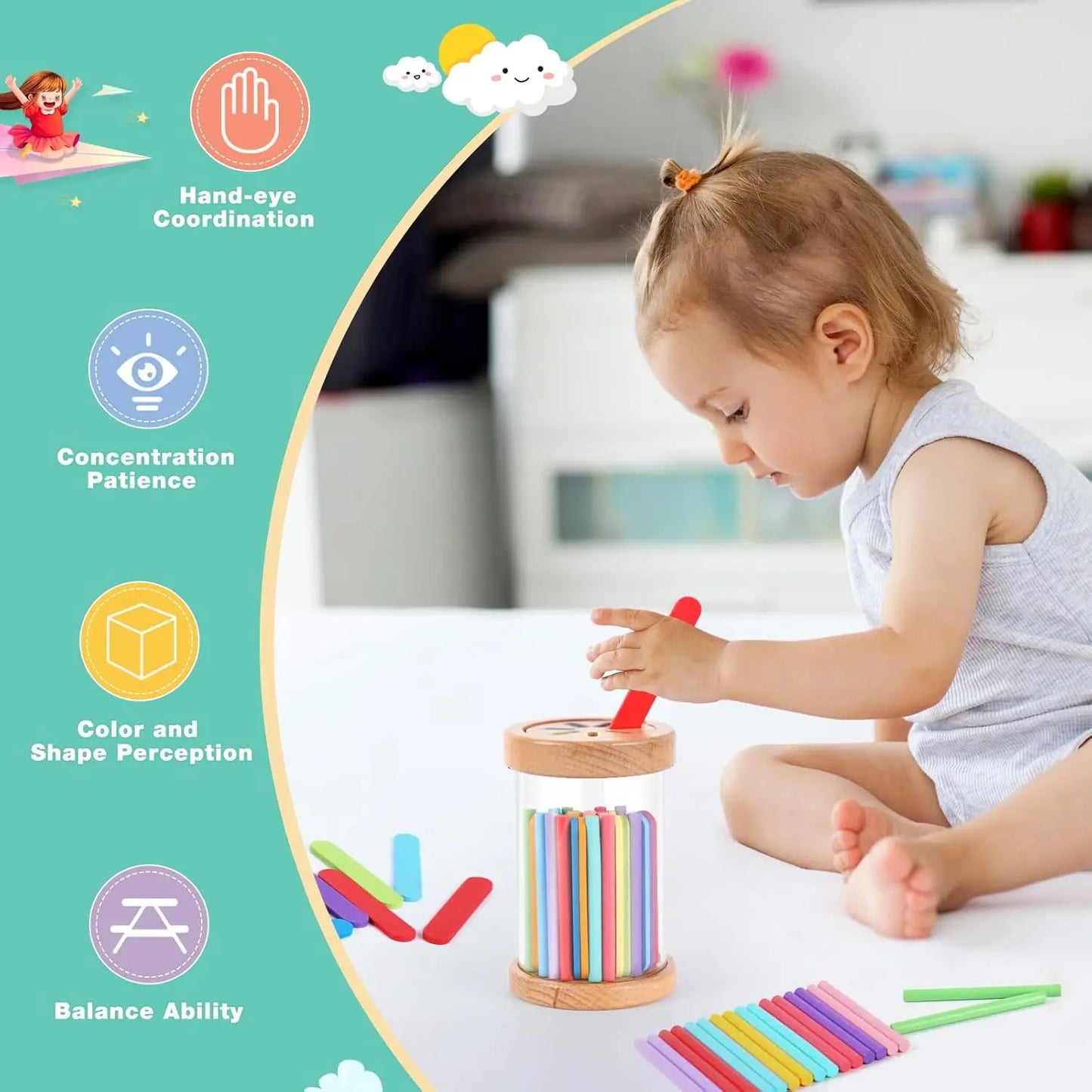 Wooden Colour Sorting Toys
