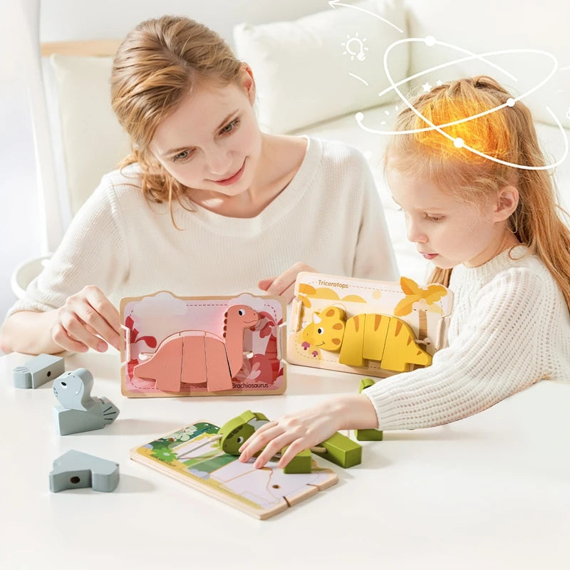 String Threading Baby Animal Wooden Toys