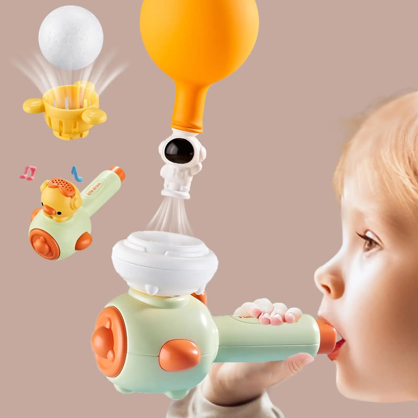Kids Whistle Speech Blowing Floating Ball