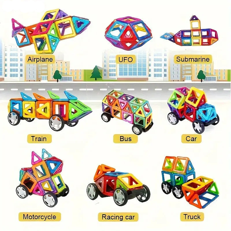 Educational Magnet Building Blocks - 83Pcs
