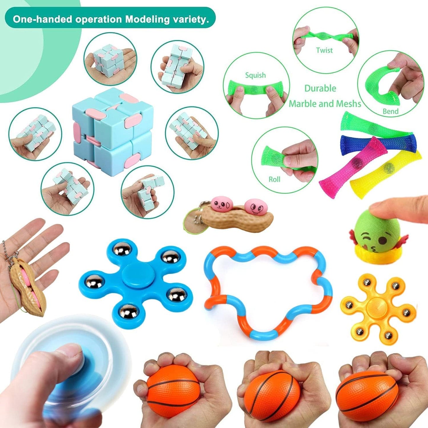 30 Pcs Sensory Fidget Toy Set