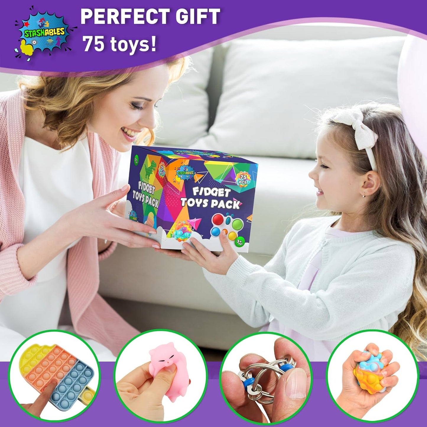 Family Pack of Fidget Toys - 75 Pcs