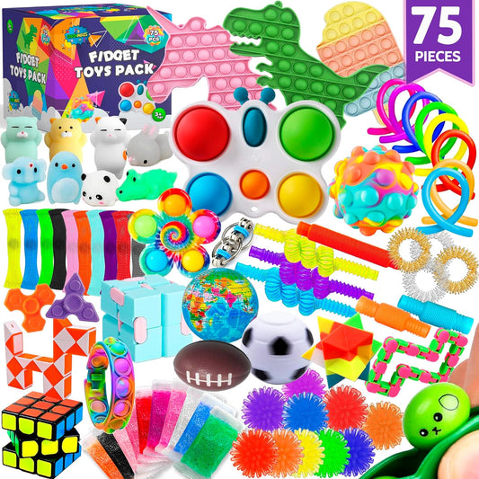 Family Pack of Fidget Toys - 75 Pcs