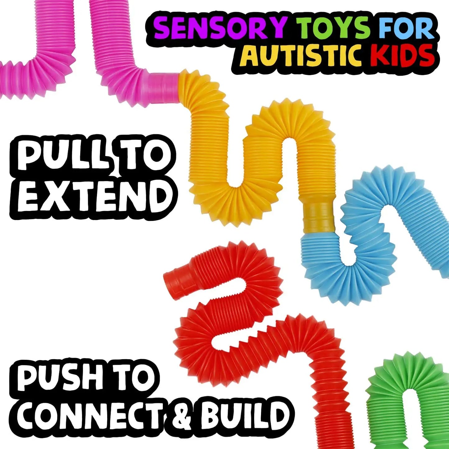 Sensory Tube Fidget Toy - Pack of 4