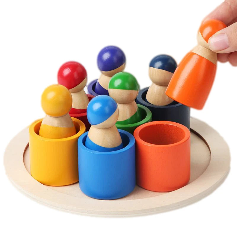 Wooden Rainbow Puzzle Toys
