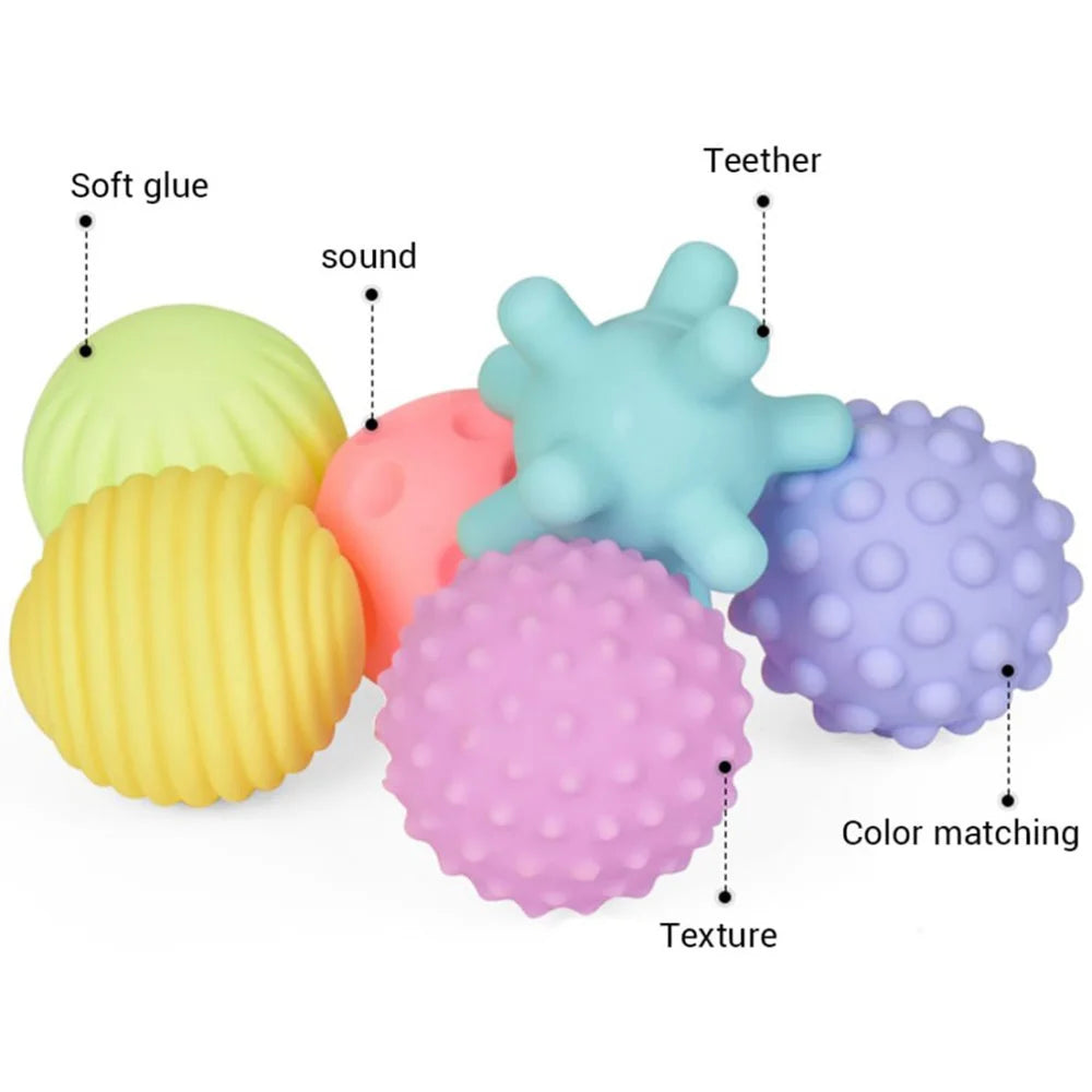 Squeaky Sensory Balls - Set of 6