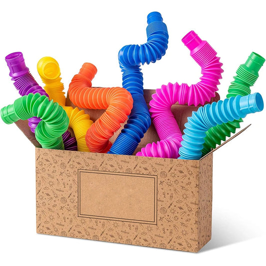 8Pcs of Sensory Pop Relief Tube Toys