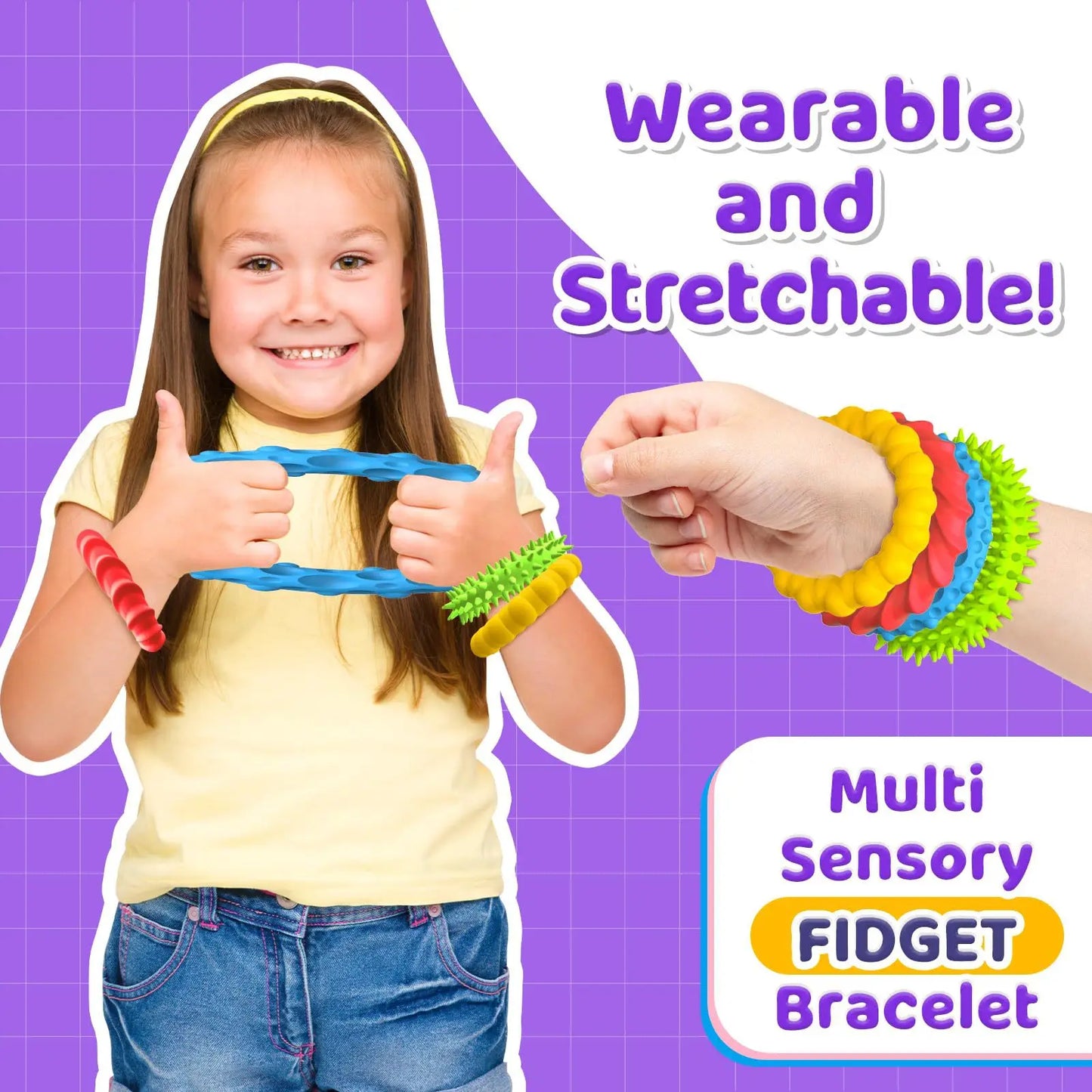 4Pcs Sensory Fidget Bracelet Toys