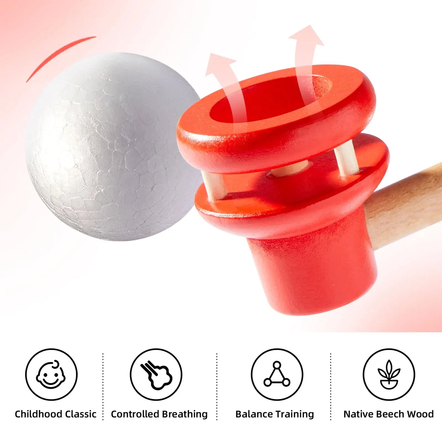 Kids Whistle Speech Blowing Floating Ball