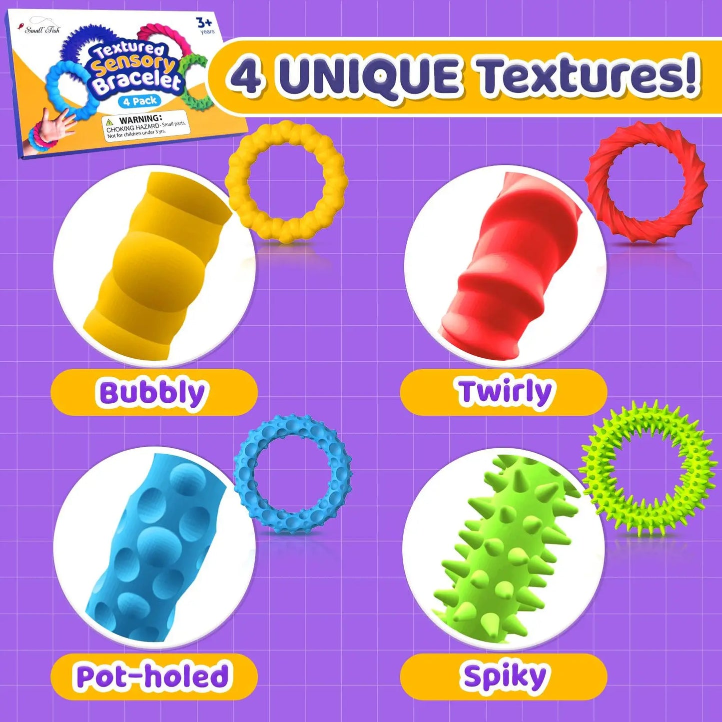 4Pcs Sensory Fidget Bracelet Toys