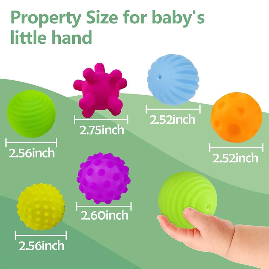 Squeaky Sensory Balls - Set of 6