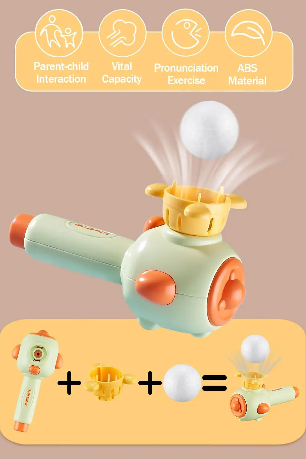 Kids Whistle Speech Blowing Floating Ball