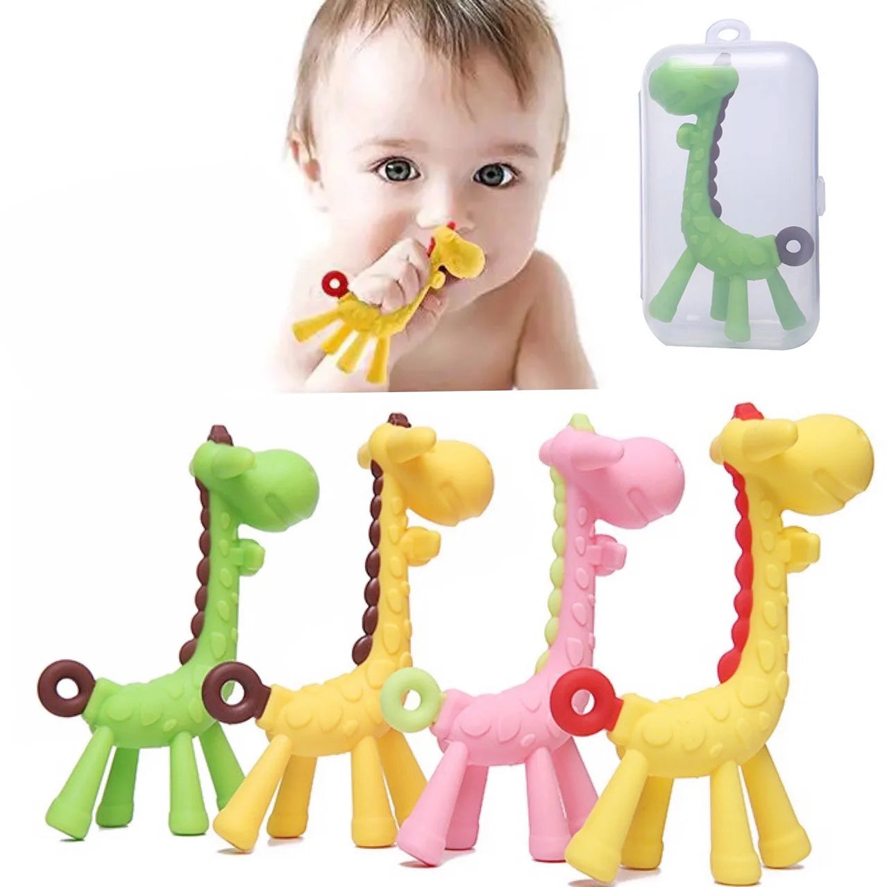 Chewy Teether Silicone Giraffe Toy