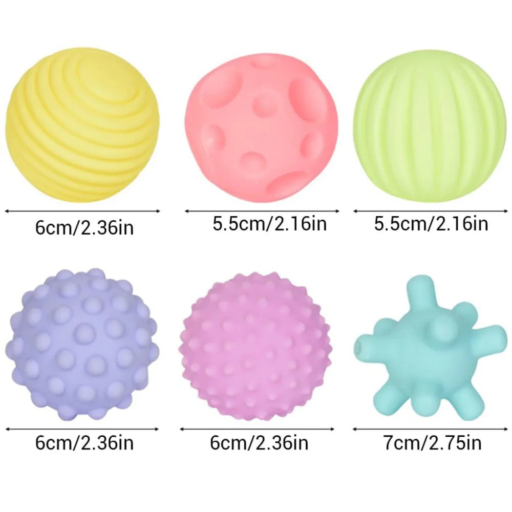 Squeaky Sensory Balls - Set of 6