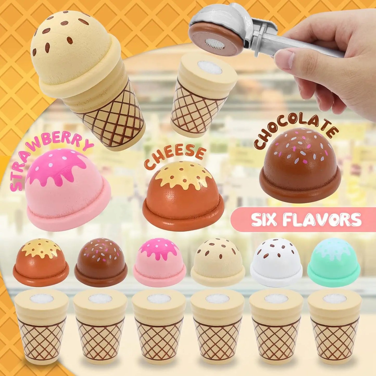 Kids Ice Cream Counter Set