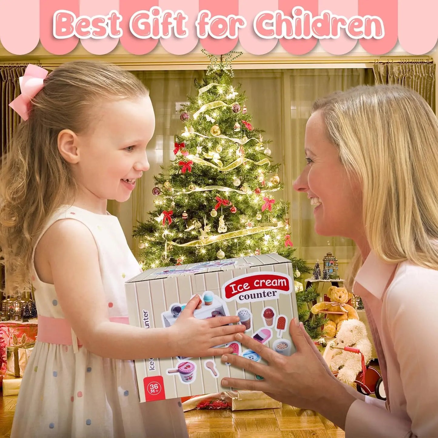 Kids Ice Cream Counter Set