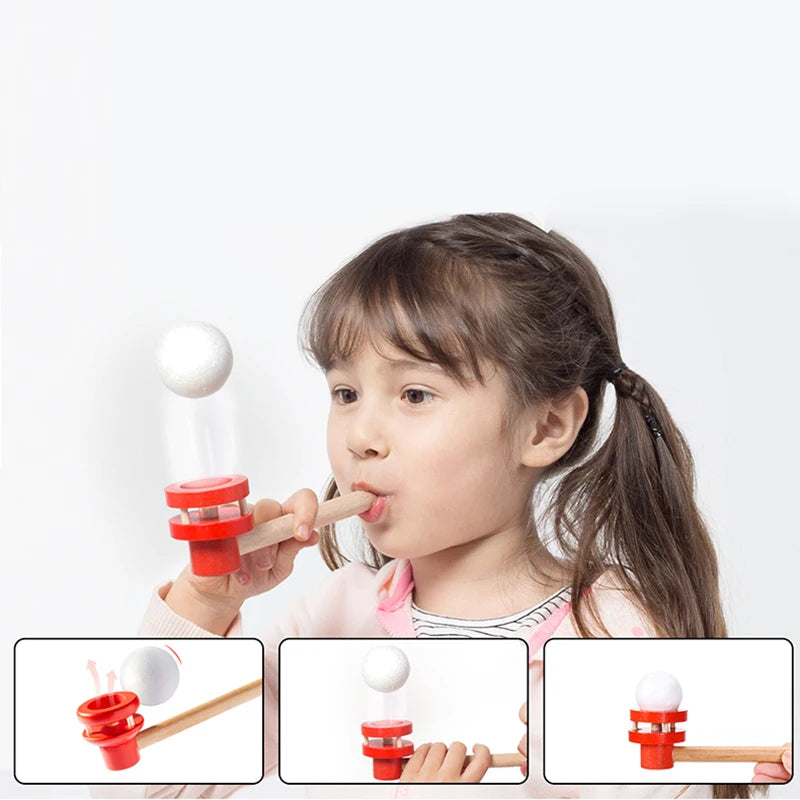 Kids Whistle Speech Blowing Floating Ball