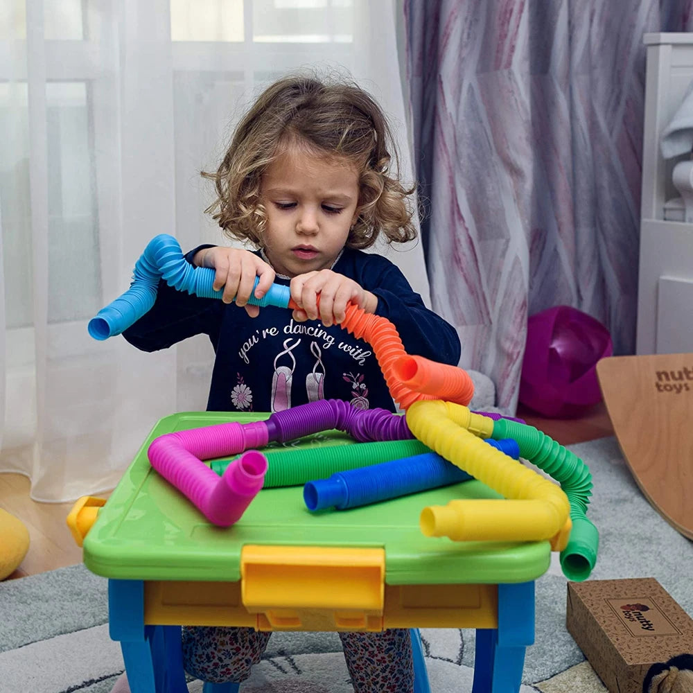 8Pcs of Sensory Pop Relief Tube Toys