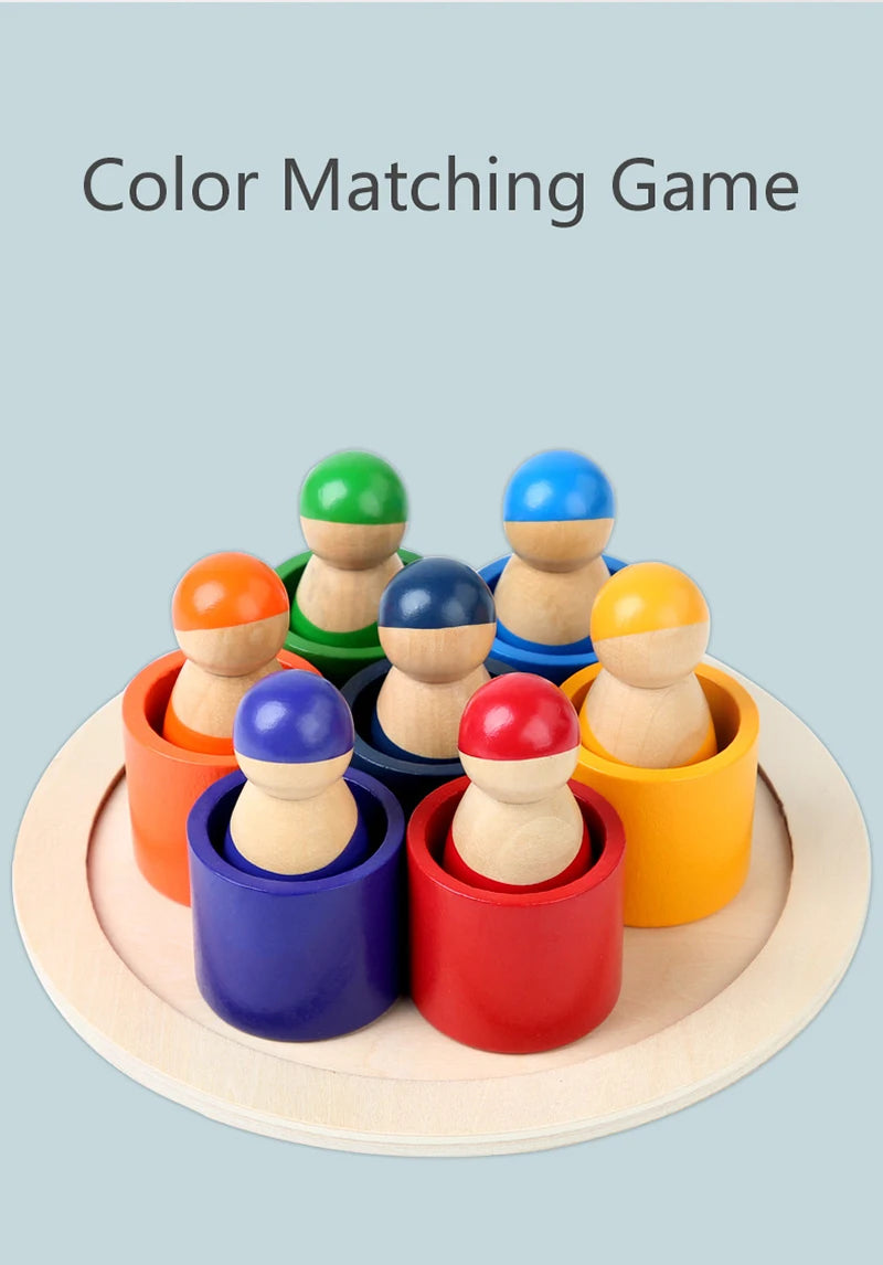 Wooden Rainbow Puzzle Toys