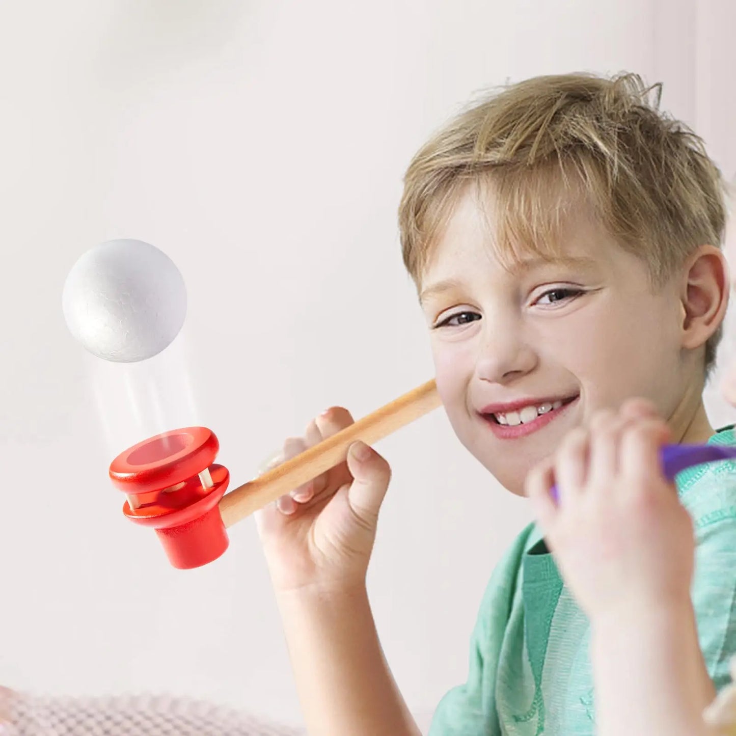 Kids Whistle Speech Blowing Floating Ball