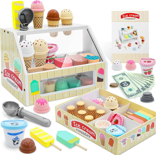 Kids Ice Cream Counter Set