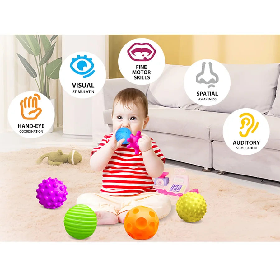 Squeaky Sensory Balls - Set of 6