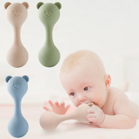 Sensory Bear Rattle Chewy Teether Toy