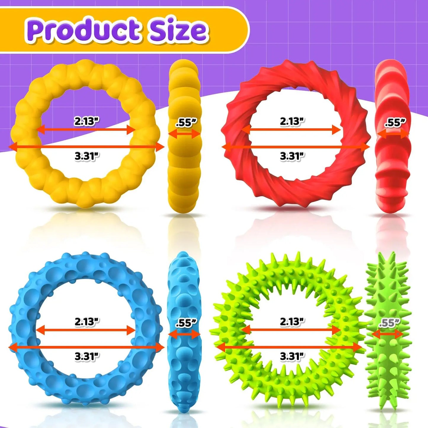 4Pcs Sensory Fidget Bracelet Toys