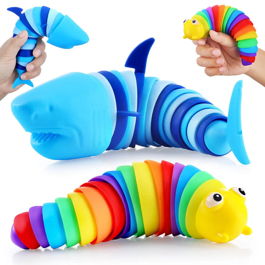 2 Pcs Fidget Slug Toy